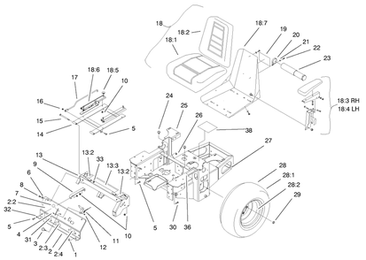 Part Location Diagram of E653161 Toro DISCONTINUED
