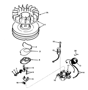 Magneto No. 610842 Diagram and Parts List for 57305 8000001 - 8999999 Toro Lawn Tractor