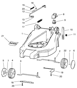 Chassis Assembly Diagram and Parts List for 21020 9900001 - 9999999 Toro Lawn Mower