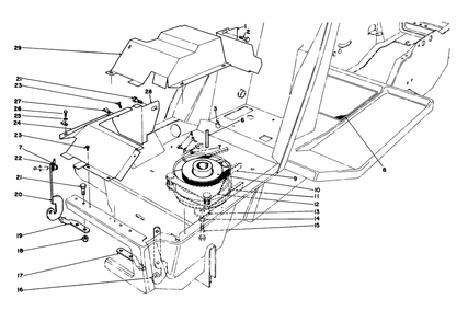 Clutch & Pulley Assembly Diagram and Parts List for 57365 6000001 - 6999999 Toro Lawn Tractor