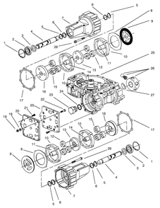 Transmission Assembly Eaton Model 781-016 (Continued) Diagram and Parts List for 74101 590001 - 599999 Toro Lawn Tractor