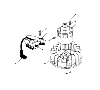 Magneto & Flywheel Assembly (Model No. Vmh7) Diagram and Parts List for 20526 8000001 - 8999999 Toro Lawn Mower