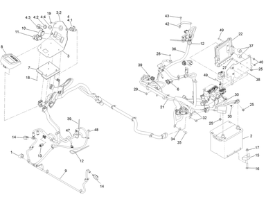 Electrical Assembly Diagram and Parts List for 74072 403226744-404399999 Toro Lawn Mower