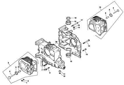 Crankcase-Engine Kohler Model No. Mv16s-Type 56519 Diagram and Parts List for 30180 200001 - 299999 Toro Lawn Tractor Accessories