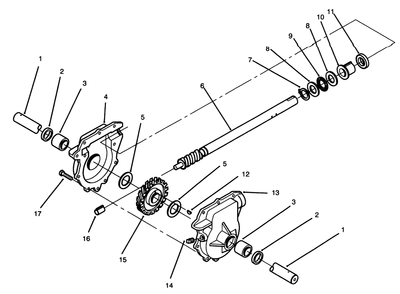 28" Auger Gearcase Assembly No. 74-1561 Diagram and Parts List for 38555 69000001 - 69999999 Toro Snow Blower