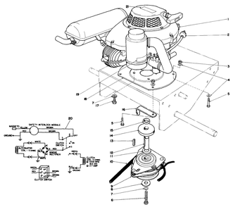 Engine Assembly Diagram and Parts List for 30113 7000001 - 7999999 Toro Lawn Tractor Accessories