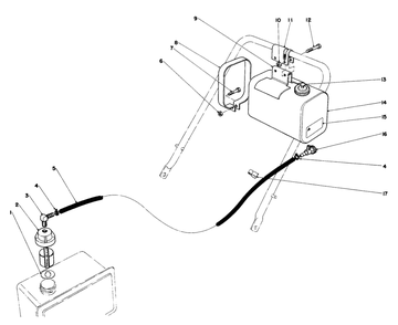 Remote Fuel Tank Kit No. 28-5590 (Optional) Diagram and Parts List for 23158 3000001 - 3999999 Toro Lawn Mower