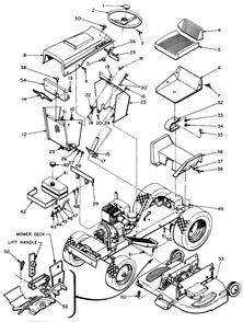 Hood And Fender Group Diagram and Parts List for 55001 8000001 - 8999999 Toro Lawn Tractor