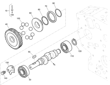 Fuel Camshaft Assembly Diagram and Parts List for 72264TE 406427909-406429999 Toro Lawn Mower
