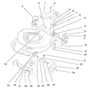 Housing Assembly Diagram and Parts List for 20457 7900001 - 7999999 Toro Lawn Mower