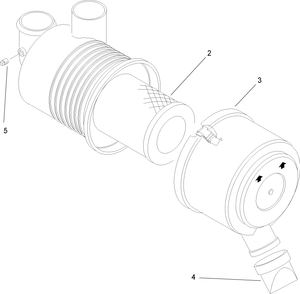 Air Cleaner Assembly Diagram and Parts List for 74265TE (270000001-270999999)(2007) Toro Lawn Mower