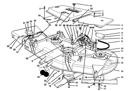Cutting Unit Assembly Diagram and Parts List for 30152 492001 - 499999 Toro Lawn Mower