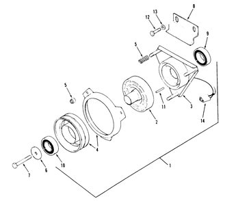 P.T.O. Electric Clutch Diagram and Parts List for 74140 690001 - 699999 Toro Lawn Tractor