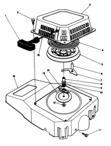 Recoil Assembly Diagram and Parts List for 20622 6000001 - 6999999 Toro Lawn Mower