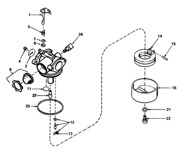 Carburetor No. 632050a Diagram and Parts List for 20718C 5000001 - 5999999 Toro Lawn Mower