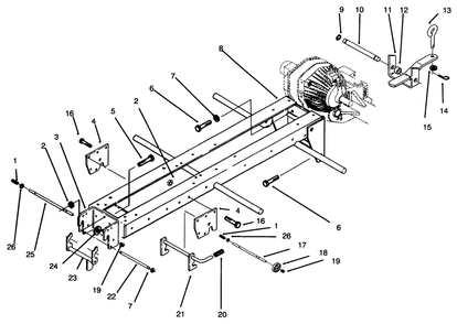 Frame & Hitches Diagram and Parts List for 73401 5901261 - 5999999 Toro Lawn Tractor