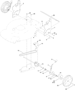 Rear Wheel And Height-Of-Cut Assembly Diagram and Parts List for 21772 411999881 - 999999999 Toro Lawn Mower