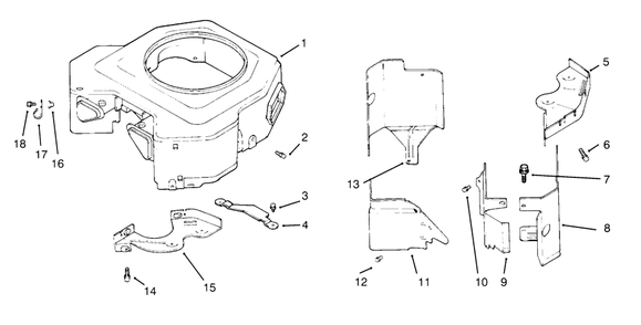 Blower Housing & Baffles Kohler Engine Cv16s-Ps61514 Diagram and Parts List for 72084 6900001 - 6999999 Toro Lawn Tractor