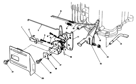 Governor Assembly Diagram and Parts List for 20624 6000001 - 6999999 Toro Lawn Mower