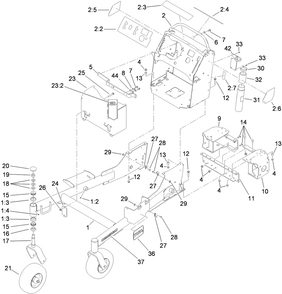 Part Location Diagram of 119-7246 Toro CONTROL TOWER Assembly