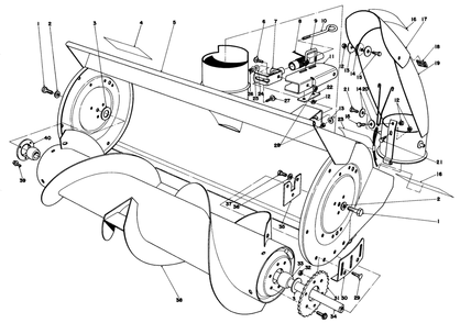36" Snowthrower Attachment Model No. 59136 (Continued) Diagram and Parts List for 57385 0000001 - 0999999 Toro Lawn Tractor