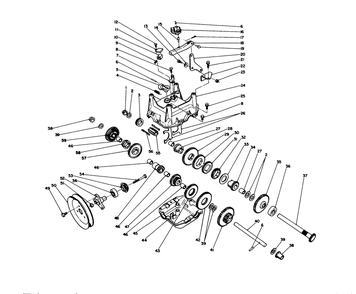 Transmission Assembly No. 66-8030 Diagram and Parts List for 38540 1000001 - 1999999 Toro Snow Blower