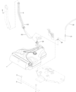 Fuel System Assembly Diagram and Parts List for 74919TE 400000000-401899999 Toro Lawn Mower