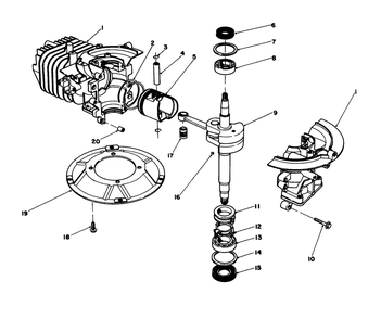 Short Block Assembly Diagram and Parts List for 59250 4000001 - 4999999 Toro Lawn Tractor Accessories