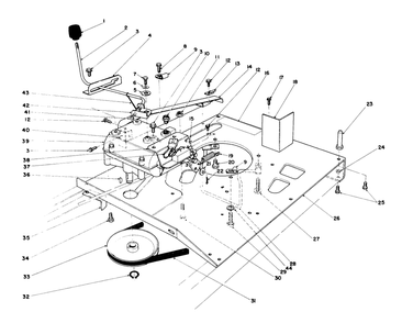 Engine Plate And Shift Assembly Diagram and Parts List for 56125 7000001 - 7999999 Toro Lawn Tractor