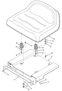 Section 11-Seat And Suspension Diagram and Parts List for R3-12B601  Toro Lawn Tractor
