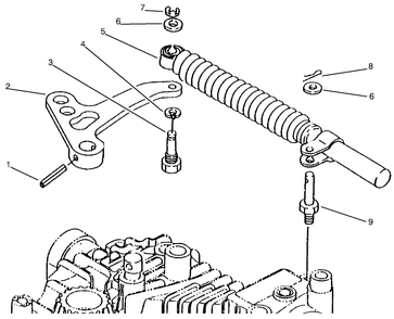Lever Damper Diagram and Parts List for 72110 7900001 - 7999999 Toro Lawn Tractor