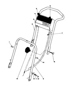 Handle Assembly Diagram and Parts List for 16320 2000001 - 2999999 Toro Lawn Mower