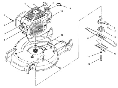 Engine Assembly Diagram and Parts List for 20767 6900001 - 6999999 Toro Lawn Mower