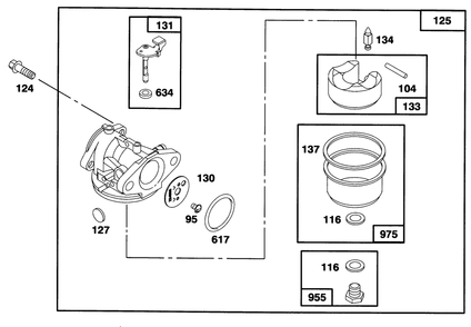 Engine Briggs & Stratton Model 12e802-0620-01 Diagram and Parts List for 21001B 6900001 - 6999999 Toro Lawn Mower