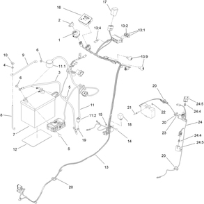 Electrical Harness Assembly Diagram and Parts List for 68138HD 413000000 - 999999999 Toro Cement Mixer