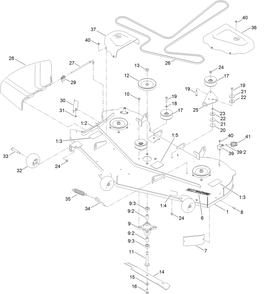 60 Inch Deck And Decal Assembly Diagram and Parts List for 75760W 407200000 - 410299999 Toro Lawn Tractor