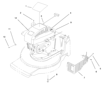 Engine Assembly Diagram and Parts List for 20808 8900001 - 8999999 Toro Lawn Mower