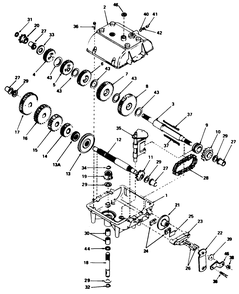 Transmission Model 700-025 Diagram and Parts List for 56128 9000001 - 9999999 Toro Lawn Tractor