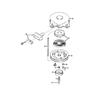 Rewind Starter No. 590420 Diagram and Parts List for 40114 9000001 - 9999999 Toro Lawn Mower