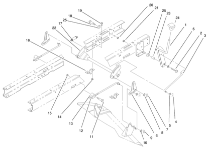Height Of Cut Assembly Diagram and Parts List for 71188 7900001 - 7999999 Toro Lawn Tractor