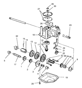 Gear Case Assembly Diagram and Parts List for 20787 8900001 - 8999999 Toro Lawn Mower