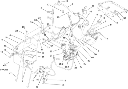 Electrical Assembly Diagram and Parts List for 74274 (270000001-270999999)(2007) Toro Lawn Mower