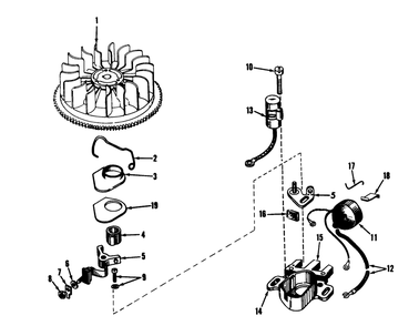 Magnet0 N0. 610694a (5 & 7 H.P. Snowthrower Model No 31624 & 31677) Diagram and Parts List for 31624 4000001 - 4999999 Toro Snow Blower