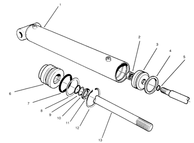 Hydraulic Llft Cylinder No. 54-0150 Diagram and Parts List for 30610 690001 - 699999 Toro Lawn Tractor