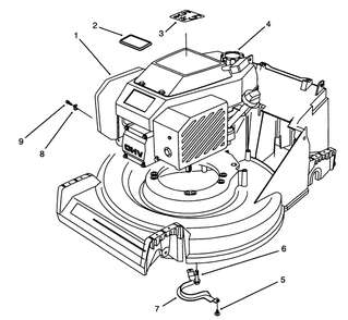 Engine Assembly Diagram and Parts List for 26631B 4900001 - 4999999 Toro Lawn Mower