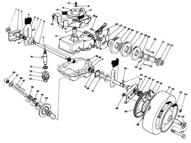 Gear Case Assembly Diagram and Parts List for 22622 1000001 - 1999999 Toro Lawn Mower