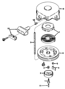 Rewind Starter No. 590420a Diagram and Parts List for 20588 6000001 - 6999999 Toro Lawn Mower
