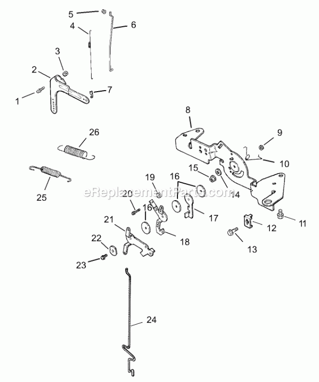 Engine Control Assembly Kohler Cv23s Ps75560 Diagram and Parts List for 74166 240000001-240999999 Toro Lawn Mower