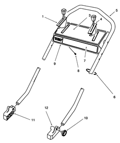 Handle Assembly Diagram and Parts List for 26632B 6900001 - 6999999 Toro Lawn Mower
