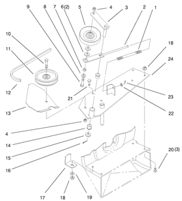 Drive Components Assembly Diagram and Parts List for 79448 8900001 - 8999999 Toro Lawn Tractor